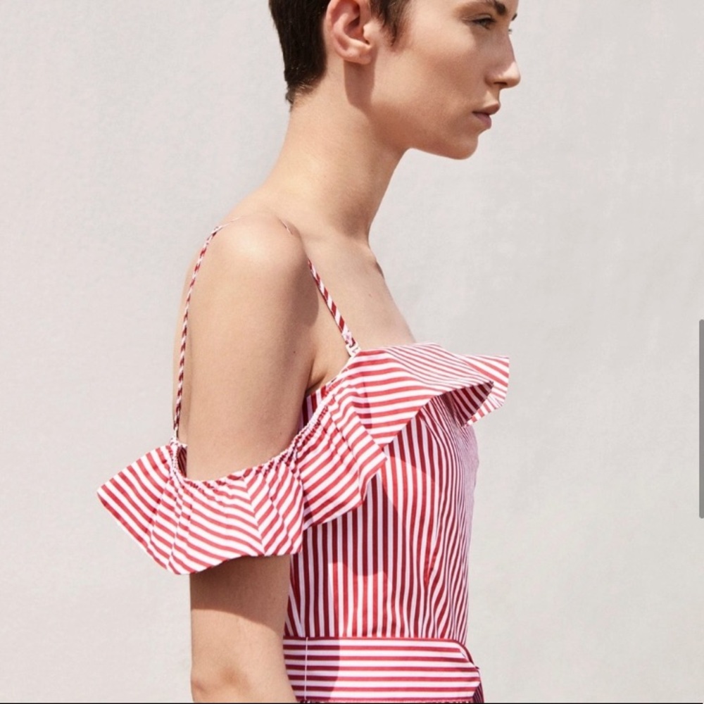 STRIPED MIDI DRESS - NWT - Picture 5 of 8